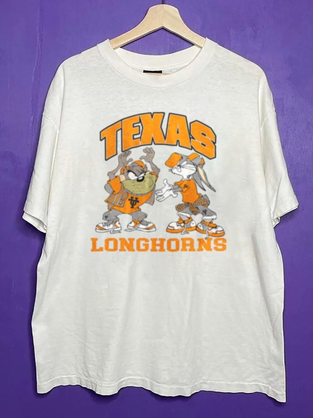 Vintage NCAA Texas Longhorns Looney Tunes Shirt, University of Texas Shirt Tee